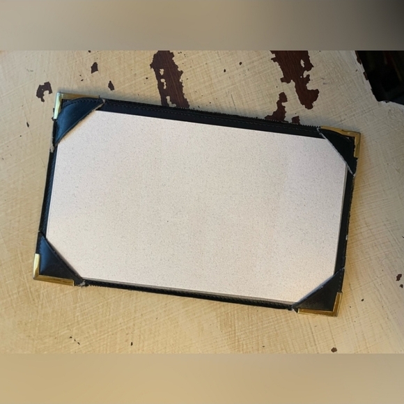 Vintage Gucci Classic Monogram Pattern Note Holder black tan 5.75" x 3.5" - Picture 3 of 5